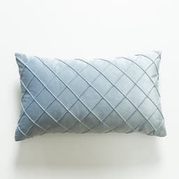 image-Dutch Velvet Plaid Waist Pillow Purple 30×50cm