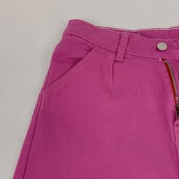 image-Purple Straight-Leg High-Waisted Pants