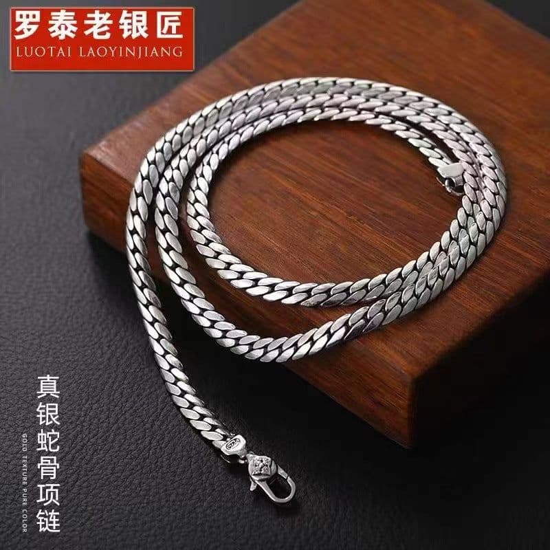 image-Copper Snake Chain Necklace - Retro Men's