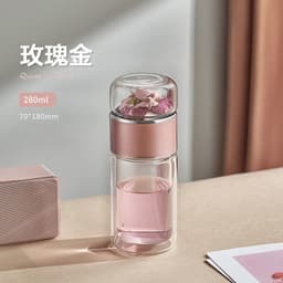 image-Ready-Made Double-Layer Tea Cup - Glass Insulated