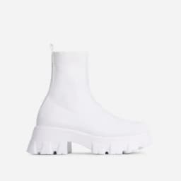 image-Cross-border new round-toe Martin boots knit short boots Europe and America autumn and winter thick-soled flying woven large size medium and low socks boots