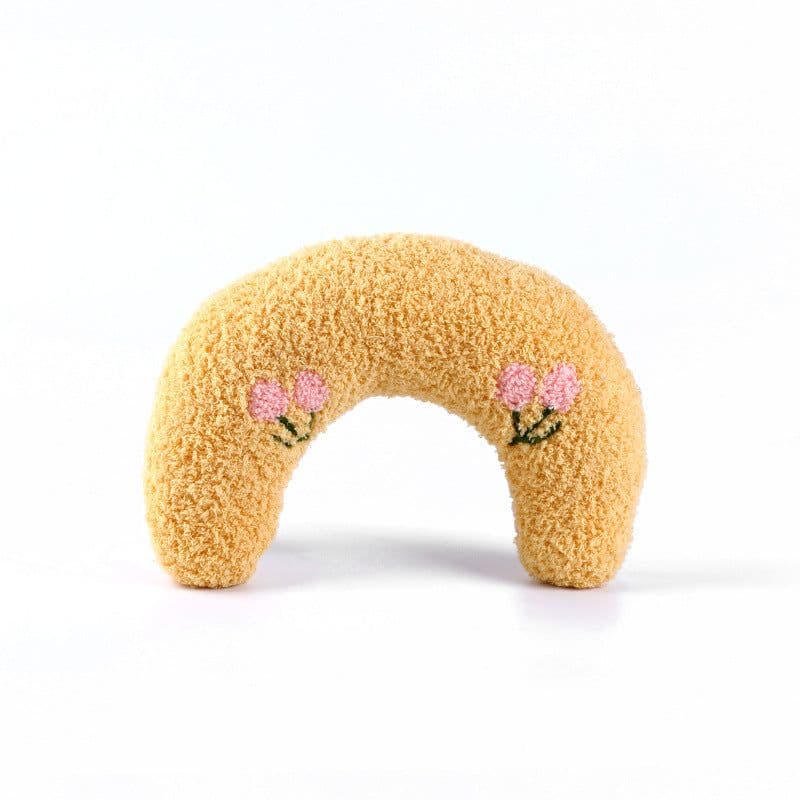 image-Kitten Next Door U-Shaped Pet Pillow for Cats and Puppies - Blue Cloth