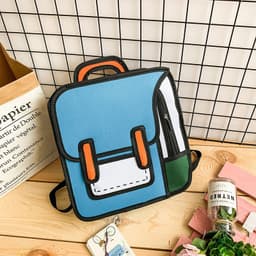 image-Backpack Lin Miaomiao Purple Korean 2D Comics 3D 2021 School Youth - Unisex