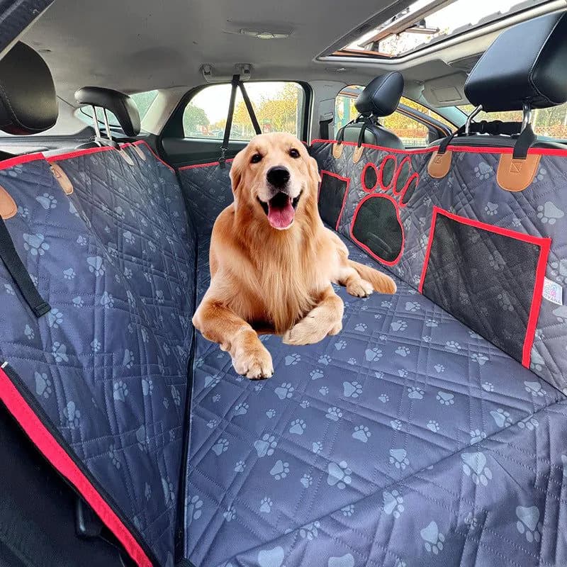 image-Car Pet Mat Dog Back Seat Extender Black 132x160cm