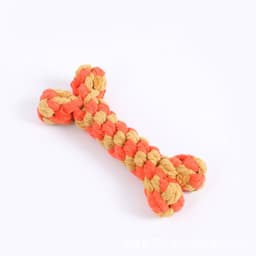 image-Cotton Rope Dog Teeth Cleaning Toy - Green and White