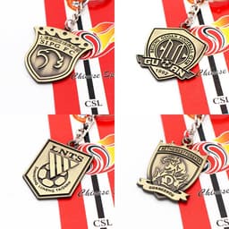 image-Football Team Logo Keychain - Zinc Alloy Metal