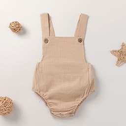 image-Infant Cotton Romper - Sleeveless Summer Unisex 9-12M