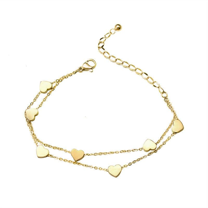 image-Japanese Korean Ins Style Stacking Bracelet 18k Gold