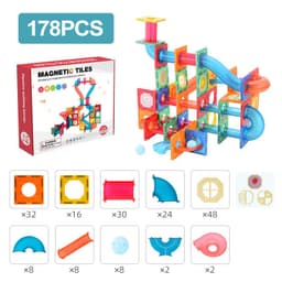 image-Color Window Pipe Magnetic Building Blocks 178pcs