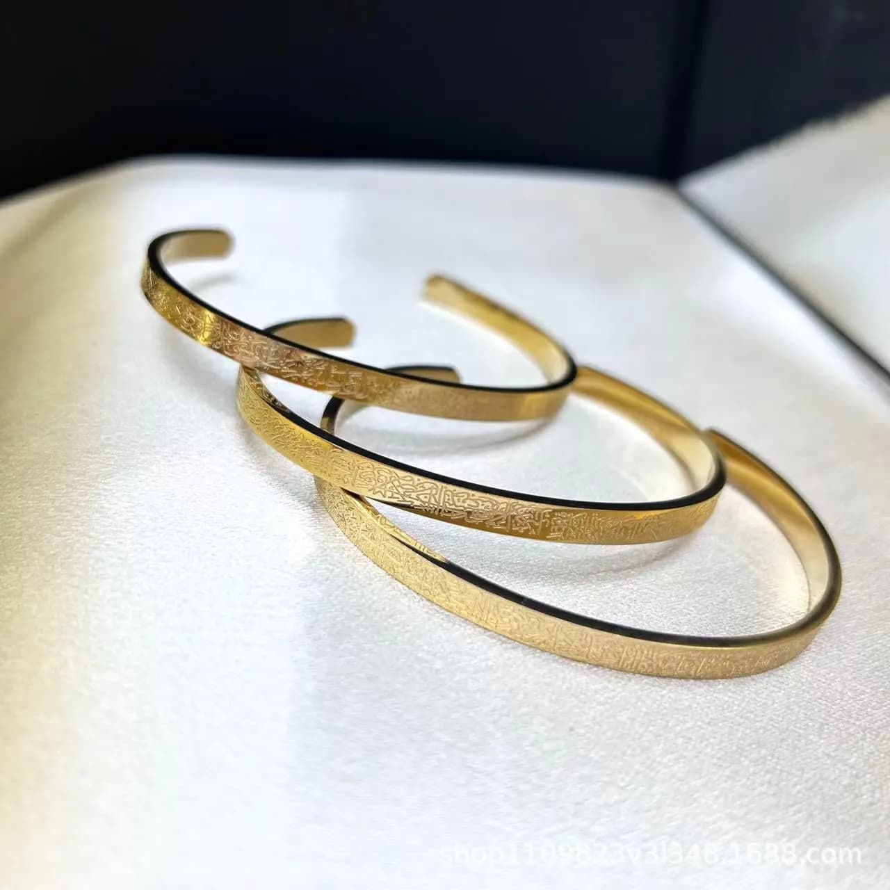 image-Ayatoll Engraved Stainless Steel Bracelet for Men Women - Arabic Style Gift