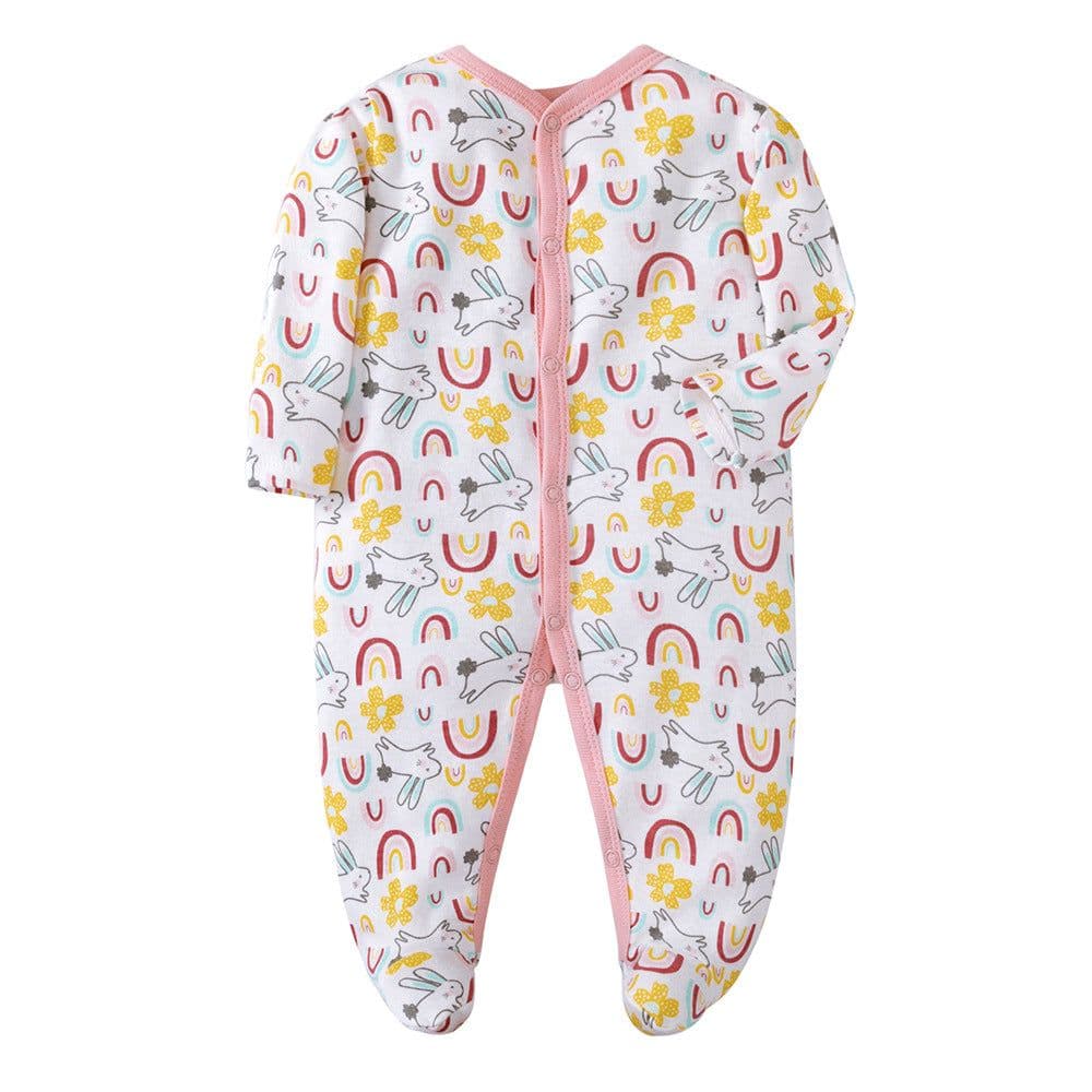 image-Baby Romper - Pink Long Sleeve Cotton 12M