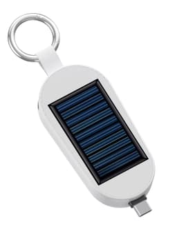 image-Cross-border solar mini keychain power bank mobile phone watch emergency power bank two in one solar charging