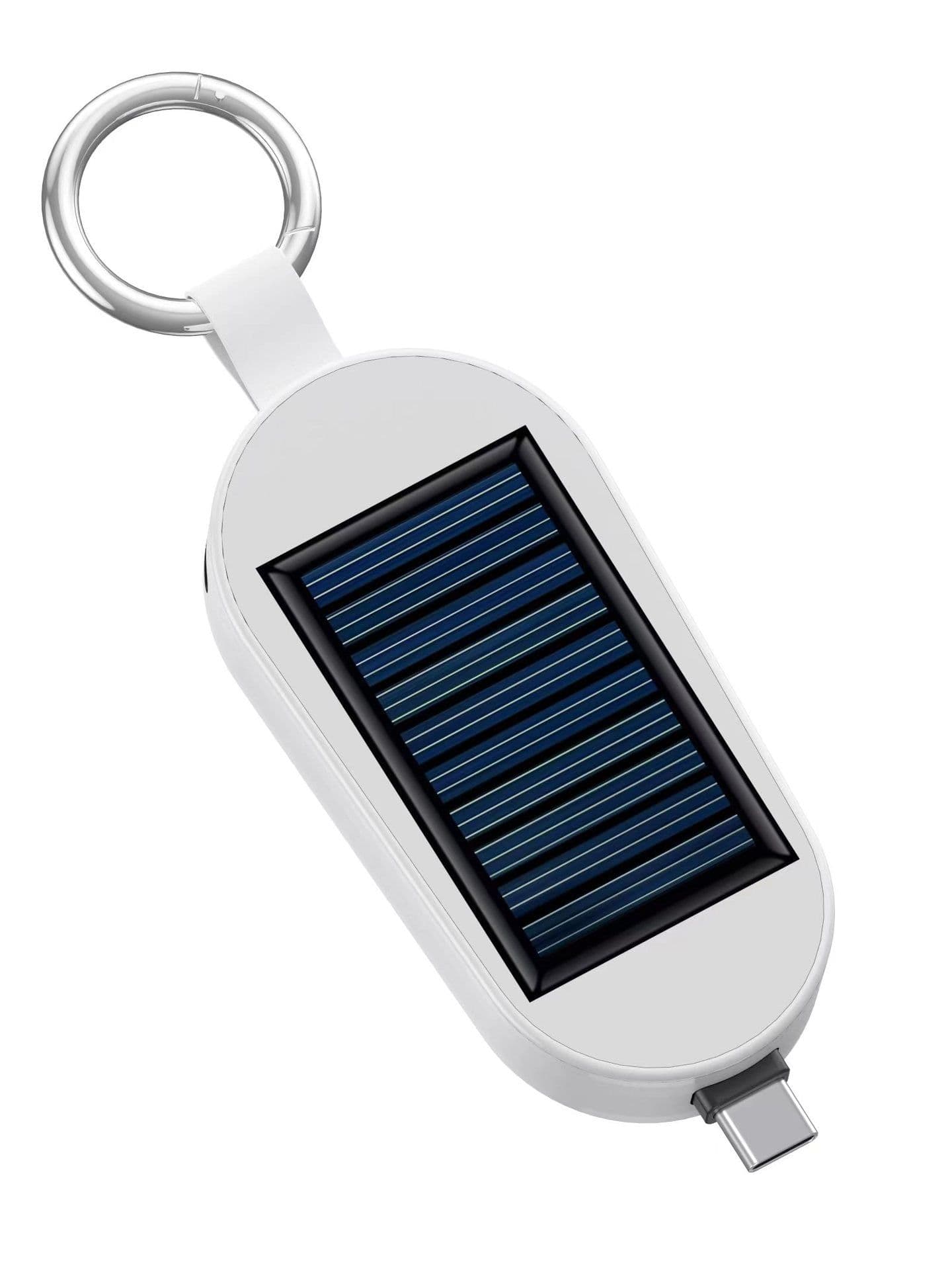 image-Cross-border solar mini keychain power bank mobile phone watch emergency power bank two in one solar charging