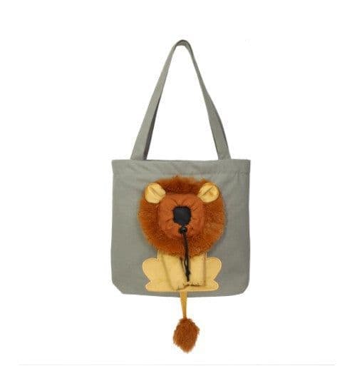 image-Canvas Pet Tote Bag - Light Green Animal Print