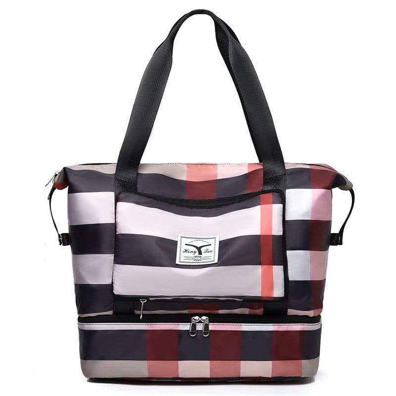 image-Sports Fitness Bag With Independent Shoe Compartment Dry Wet Separation Travel