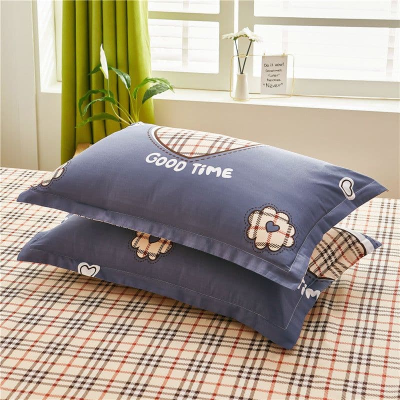 image-Spot Cotton Pillowcase - Cartoon Print Skin-Friendly