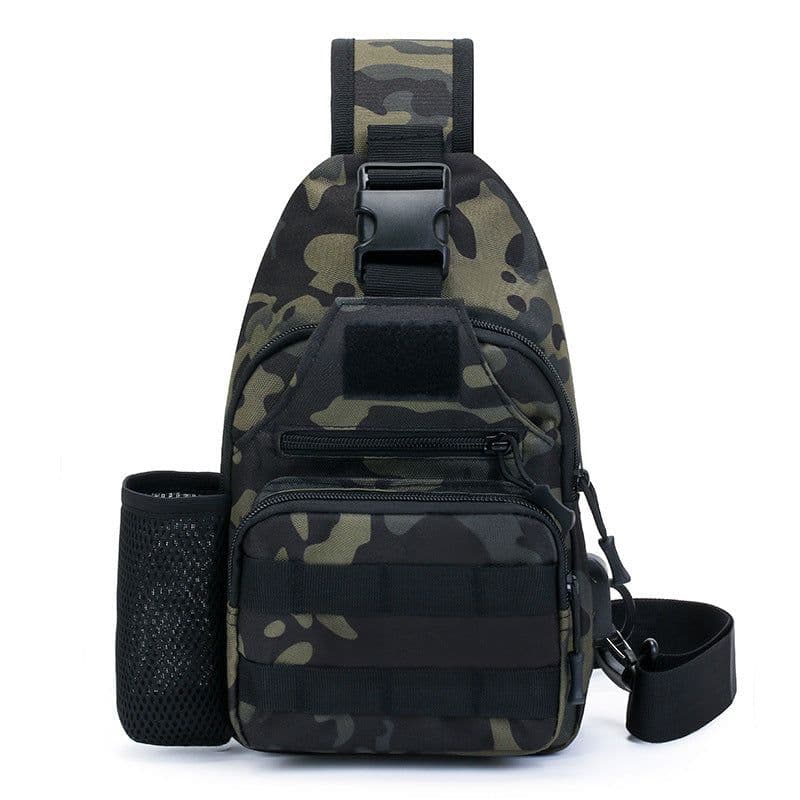 image-Outdoor lure bag messenger bag single shoulder men's camouflage backpack sports multi-function waist bag tactical chest bag slingshot