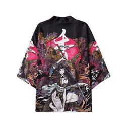 image-2021 cross-border new Japanese-style digital printing kimono men and women cloak coat pajamas cardigan summer