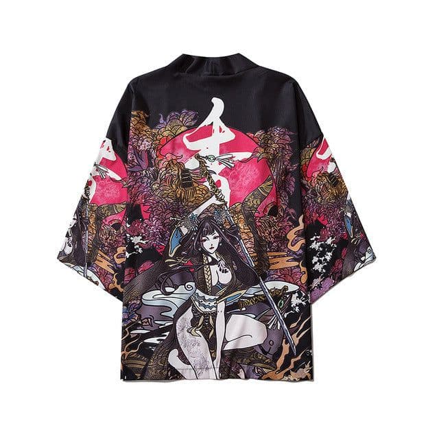 image-2021 cross-border new Japanese-style digital printing kimono men and women cloak coat pajamas cardigan summer
