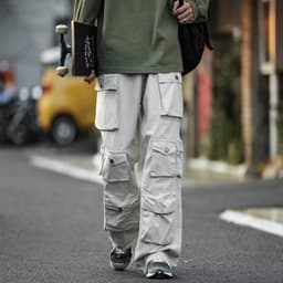 image-American tide brand assault trousers men's spring and autumn new high street vintage functional wind tooling casual trousers