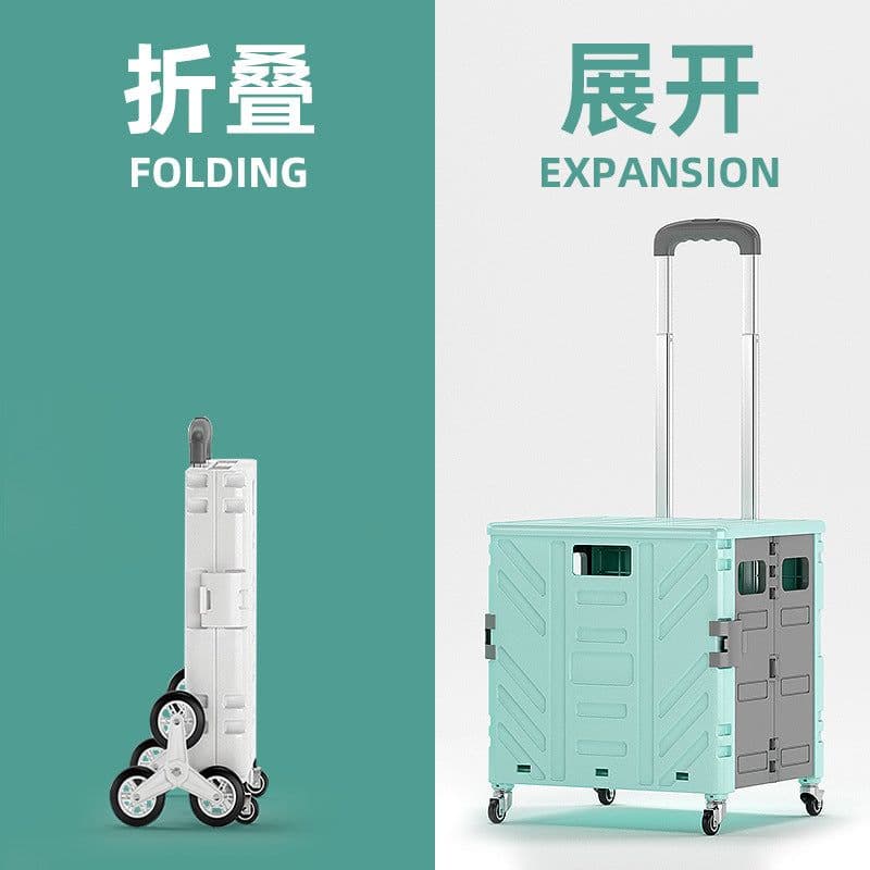 image-Jepney Folding Shopping Cart - Sky Blue 60kg