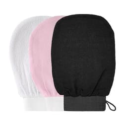 image-Jeniel 15x20 Rayon Pink Bath Gloves - Double-Sided Shower Towel