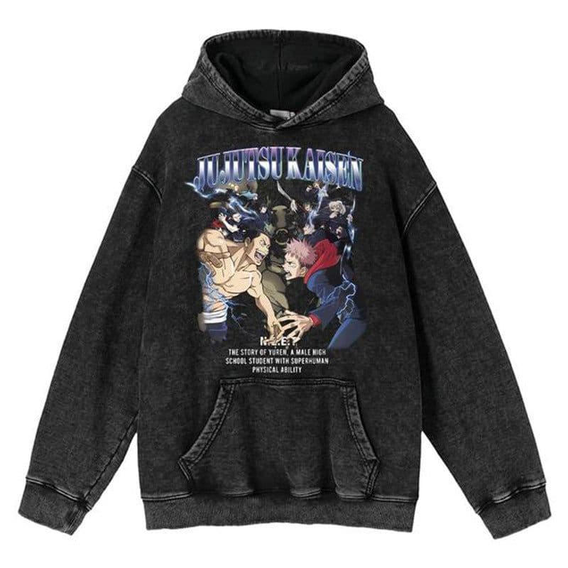 image-Cuifu Anime Sweatshirt - Black 5XL 100% Cotton Hooded Jacket