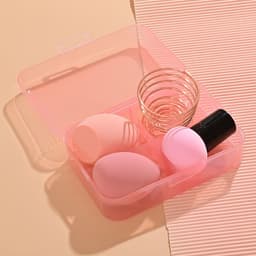 image-Beauty Egg Makeup Sponge Set - Foundation Brush & Powder Puff