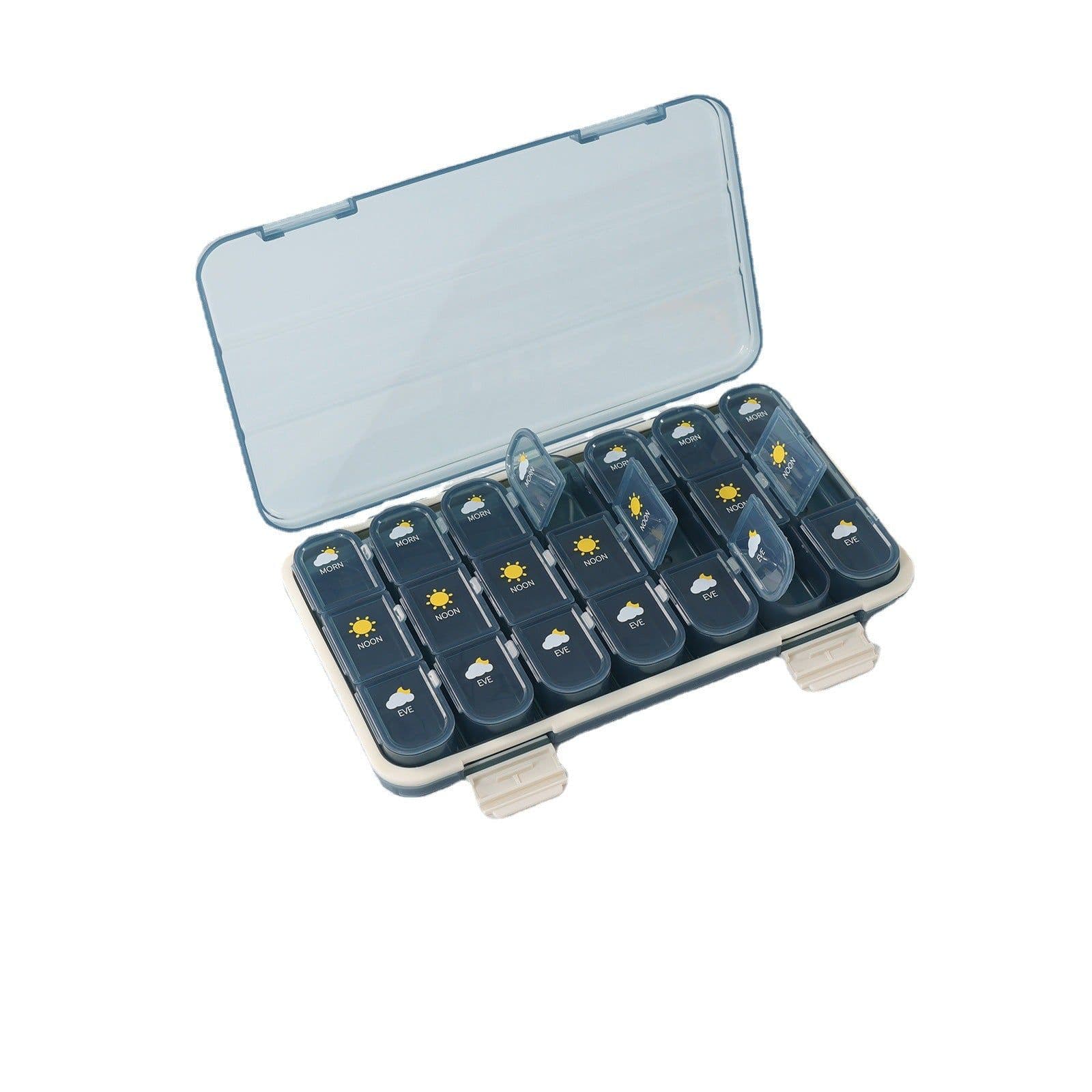image-Manga Pill Box 7-Day Organizer Brown