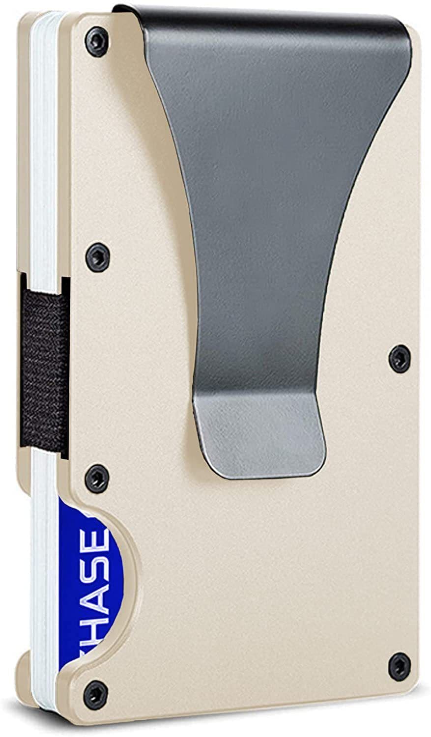 image-Aluminum Alloy RFID Credit Card Holder - Silver 2 in 1 Anti-Theft