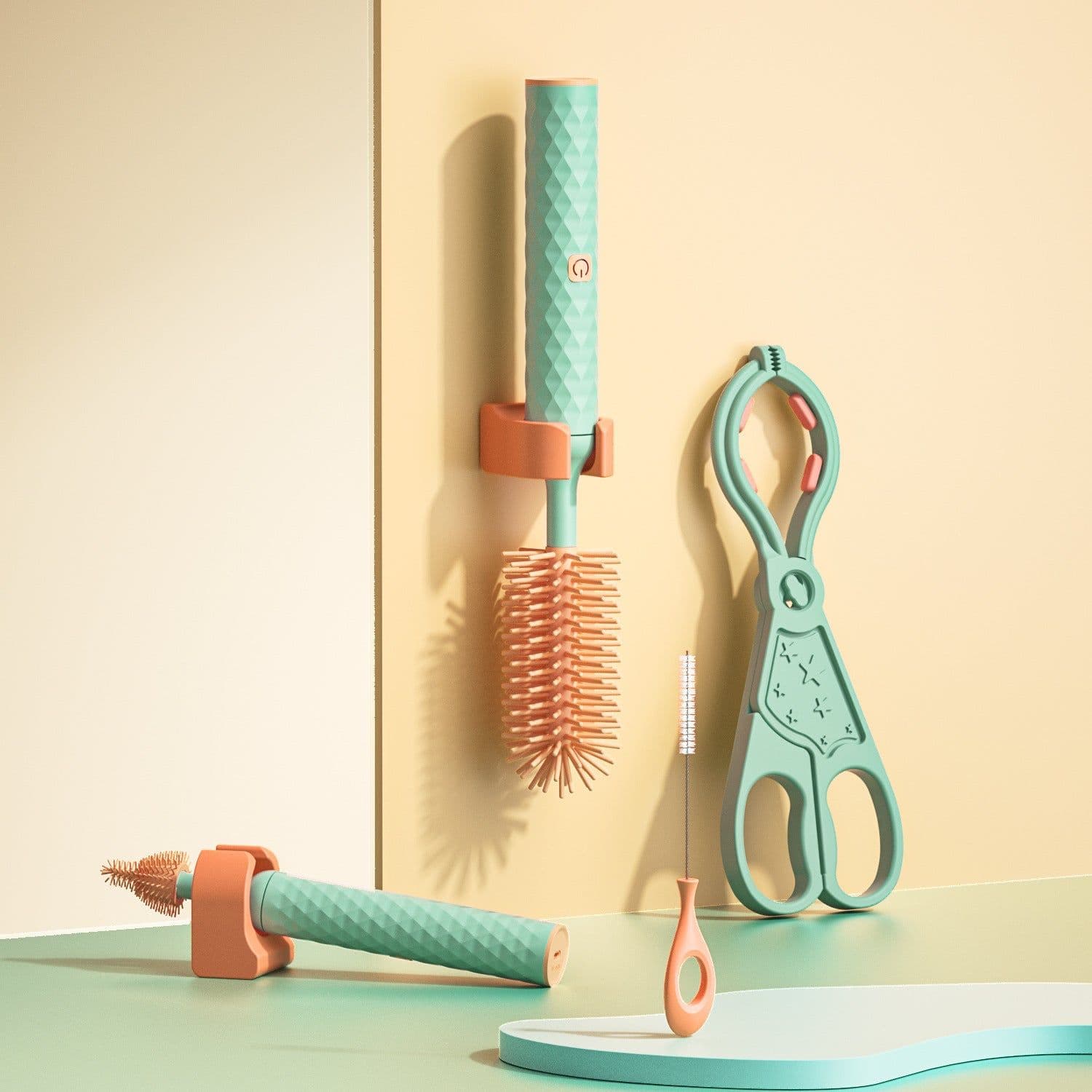 image-Silicone Bottle Brush Set - Long Handle