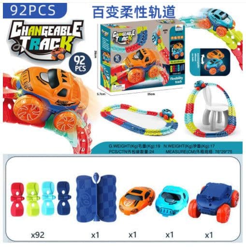 image-Kids Electric Track Car Set - DIY Climbing Coaster