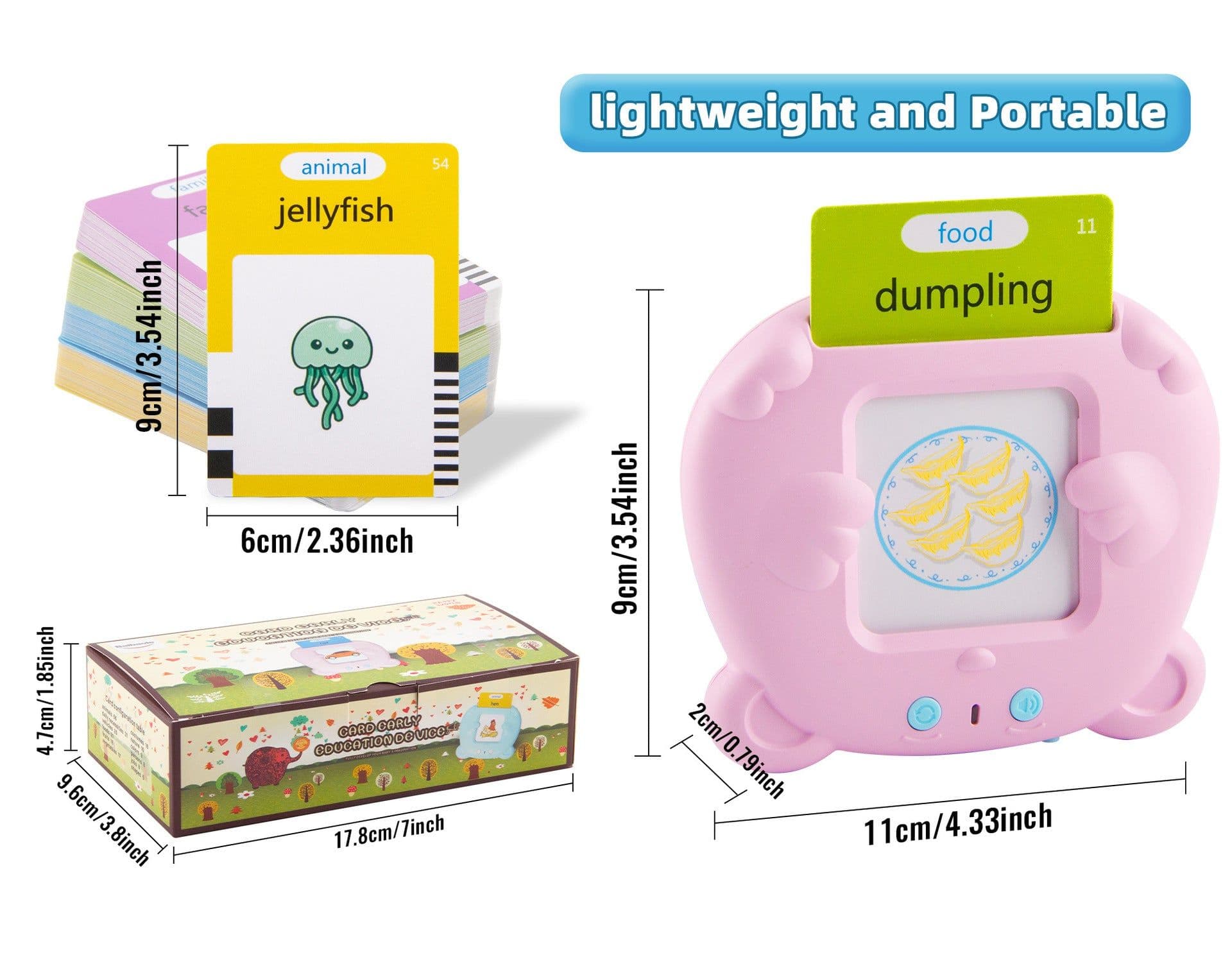 image-Cross-border Early Ed Flashcard Reader - Spanish, 112 Cards, Plastic