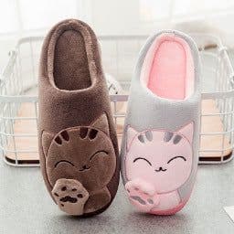 image-Cotton Slippers Women Men Couple Unisex Warm