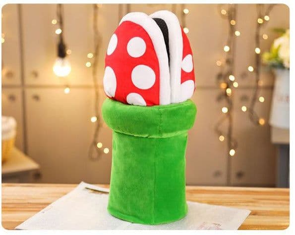 image-Cross-border mario slippers Mario game surrounding cannibal slippers warm home cute cotton shoes