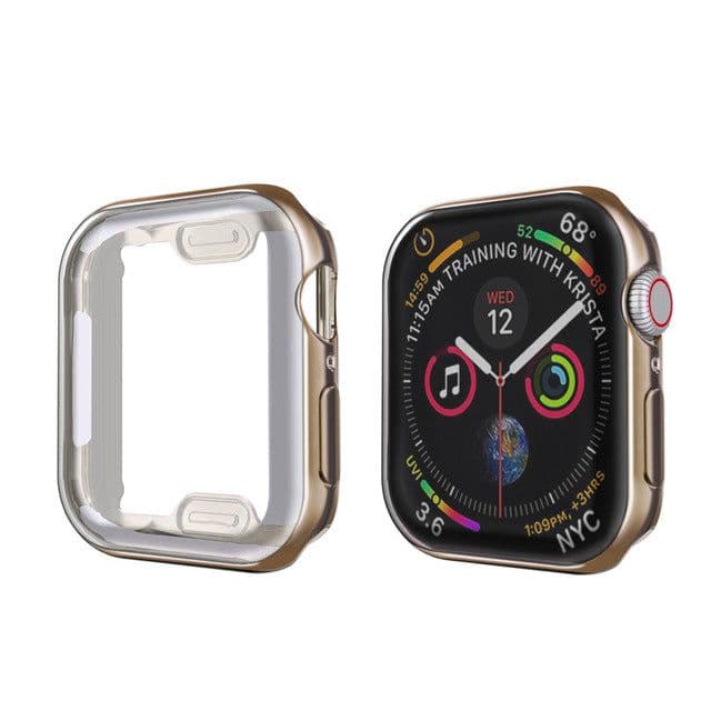 image-Suitable for Apple TPU electroplating case protective case apple iwatch6 5 all-inclusive protective cover Apple watch case