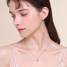 image-AINUOSHI S925 Sterling Silver Moissanite Heart Necklace