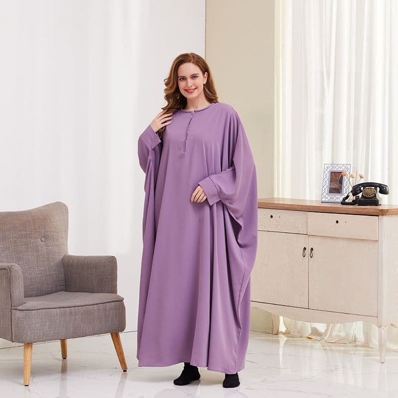 image-Xueguo Muslim Dress - Blue Swing Long Sleeve
