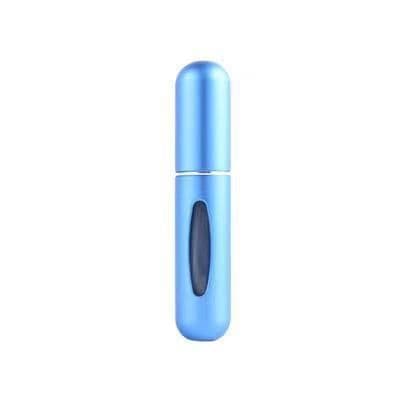 image-New portable 5ml mini self-pump perfume bottle bottom refillable spray bottle aluminum perfume empty bottle