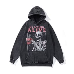 image-Cotton Fleece Hoodie - Kangaroo Pocket Loose Fit XXL
