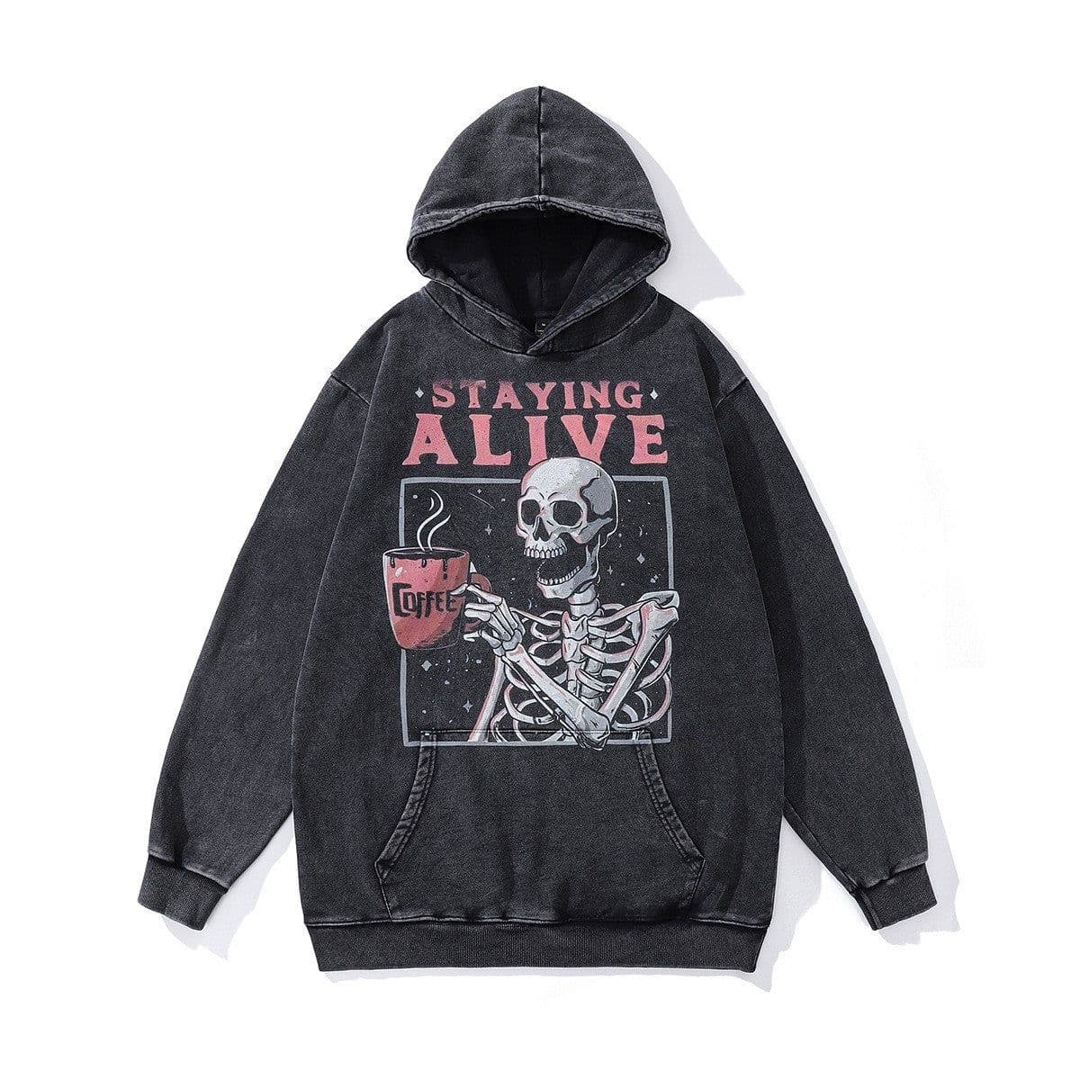 image-Cotton Fleece Hoodie - Kangaroo Pocket Loose Fit XXL