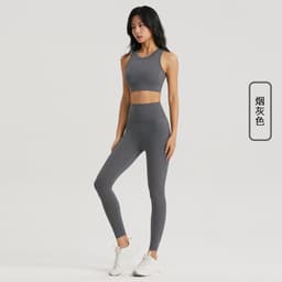 image-Yoga Clothing Set - Matcha Green Fitness Bra Pants