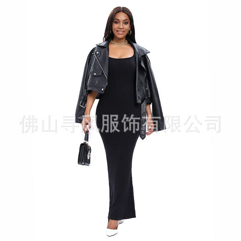 image-European and American independent stations’ hot style light belly control one-piece skirt Internet celebrity bodysuit two-in-one suspender body shaping long skirt wholesale