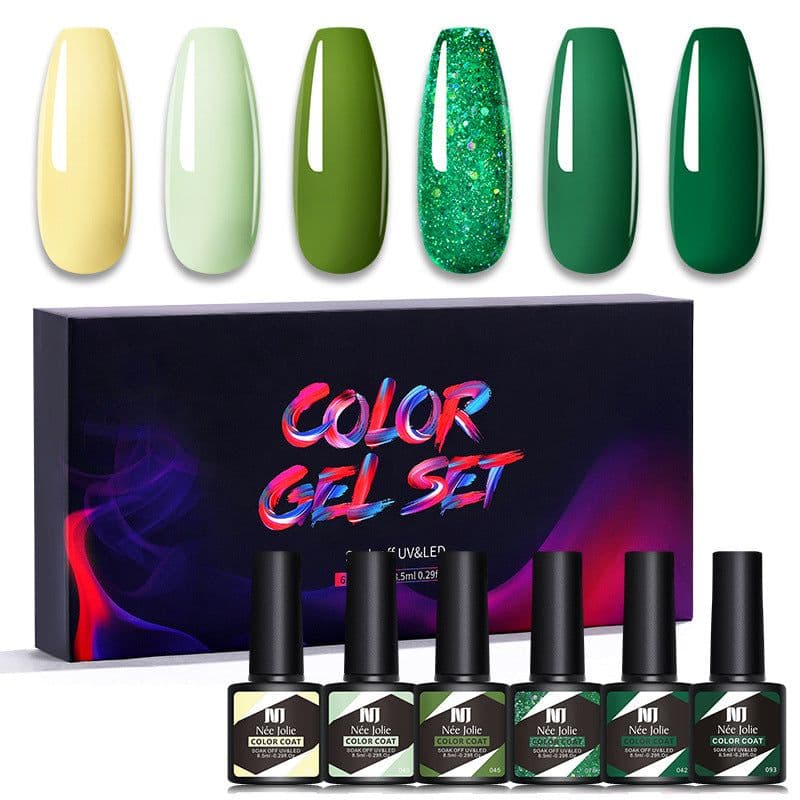 image-Nee Jolie UV Gel Nail Polish Set - 6 Colors 8.5ml