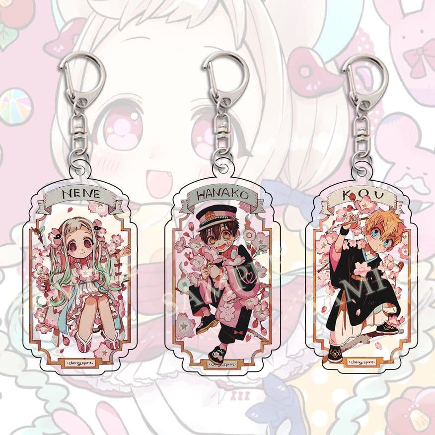 image-Hanako-kun Anime Keychain - 6cm Acrylic Pendant School Bag Accessorize