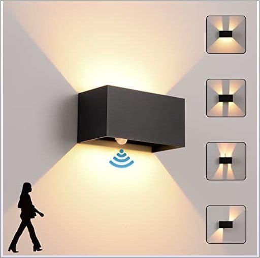 image-Solar outdoor waterproof wall light induction wall light exterior wall wiring free wall light balcony dimming wall light graffiti wall light