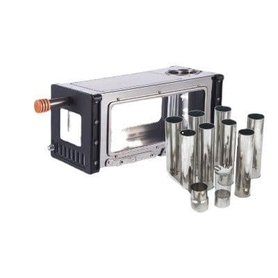 image-Travel Guy HT-M-21D Camping Wood Stove - Silver