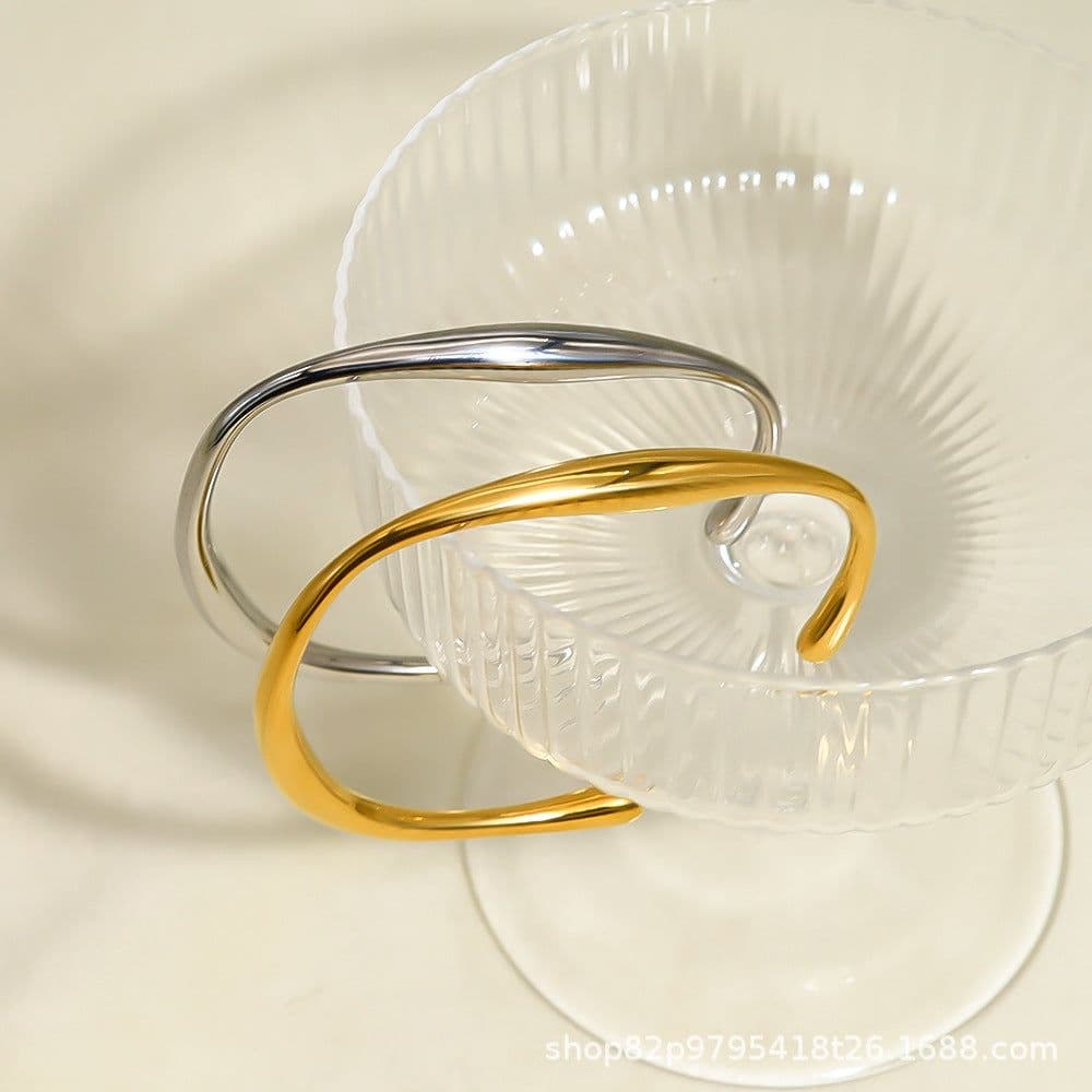 image-18K Gold Electroplated Stainless Steel Jewelry - Open Hand, Fall 2023