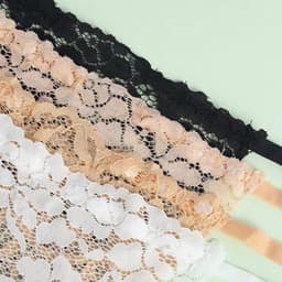 image-Lace Bralette Triangle Cup - White Anti-Light