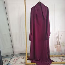 image-Women's Abaya Dress - Grey Long Sleeve One Size